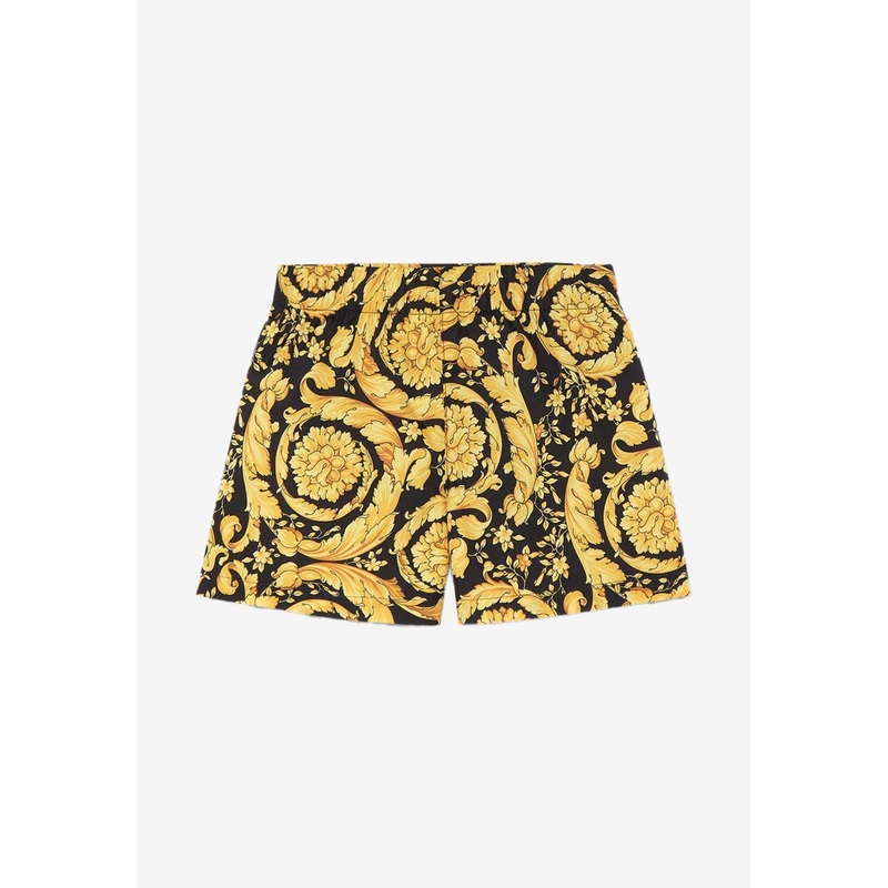Baby Boys Barocco Print Swim Shorts Yellow 12-18 Months