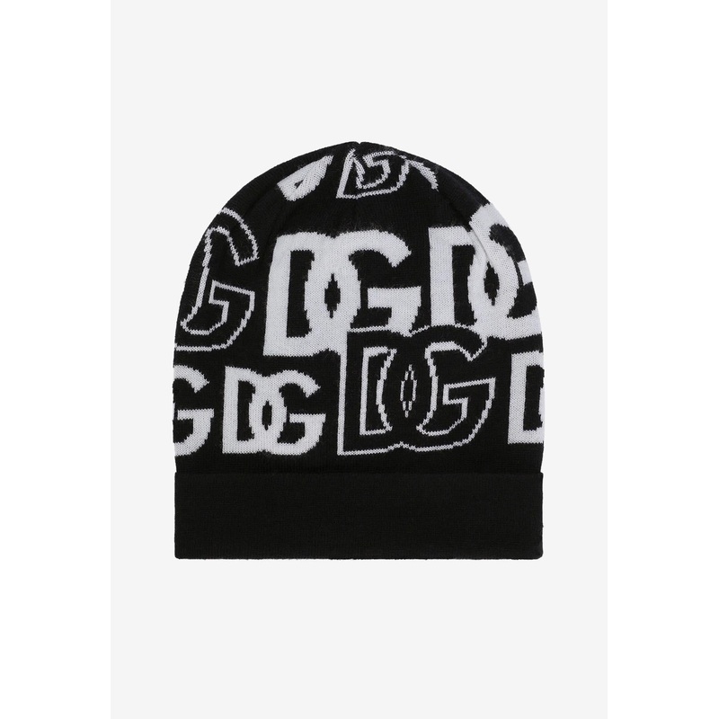 Girls Jacquard DG Logo Beanie Monochrome S