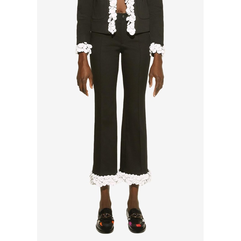 Sequined-Hem Tailored Pants Black wrtwit_IT 42