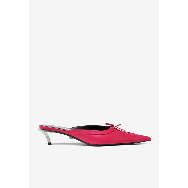 50 Pin-Point Leather Mules Pink wshoeseu_EU 36