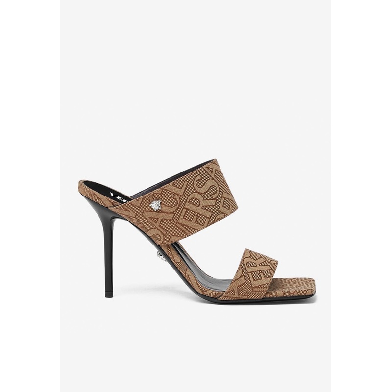 95 All-Over Logo Mules Brown wshoeseu_EU 35
