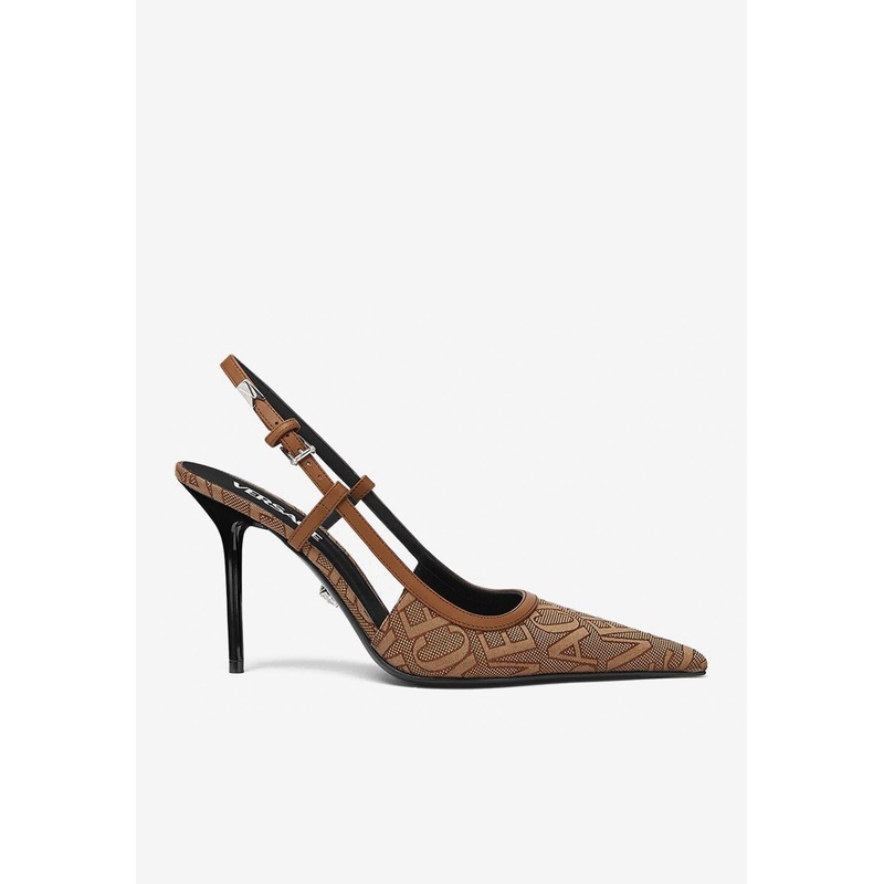 95 Logo Slingback Pumps Brown wshoeseu_EU 35