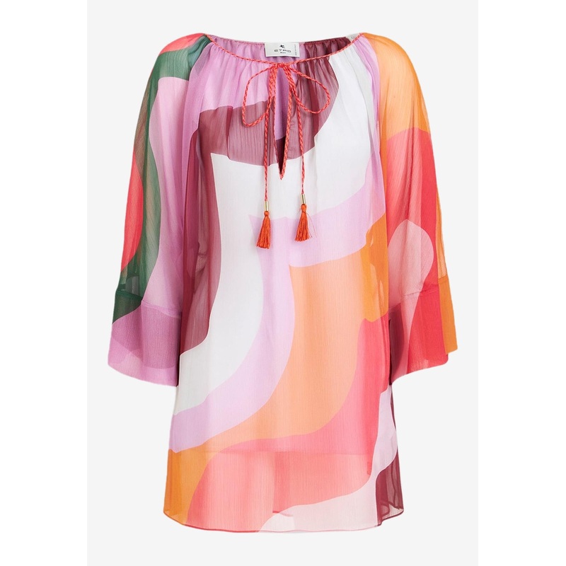 Abstract-Print Long-Sleeved Top Multicolor wrtwit_IT 36