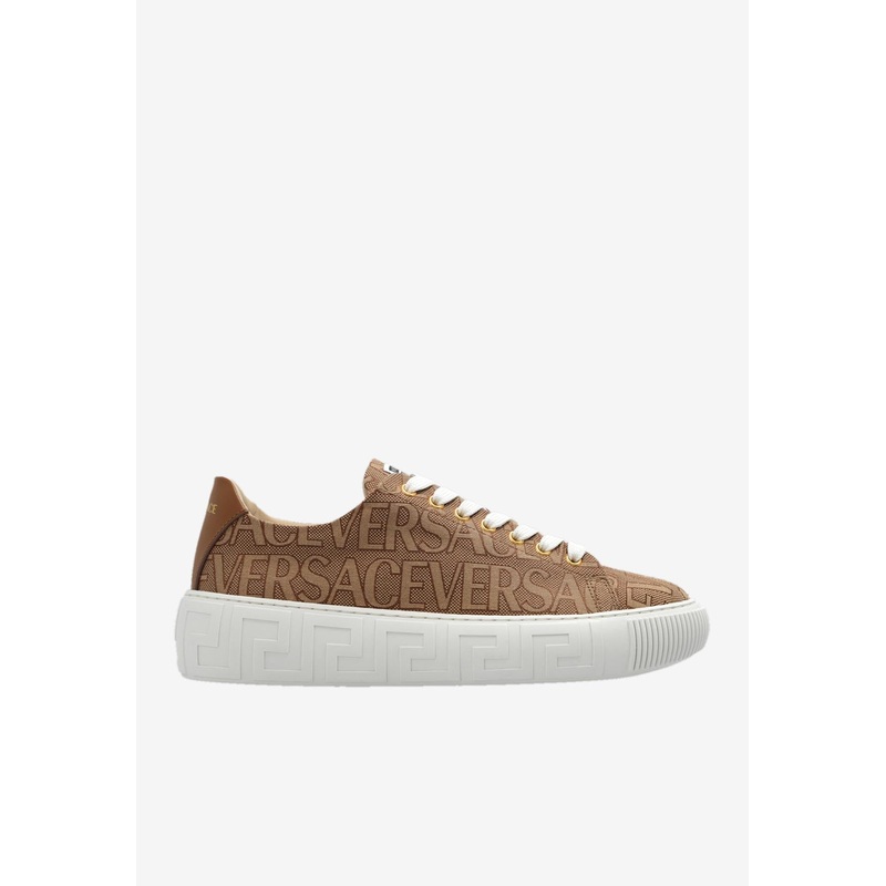 All-Over Logo Low-Top Sneakers Brown wshoeseu_EU 36