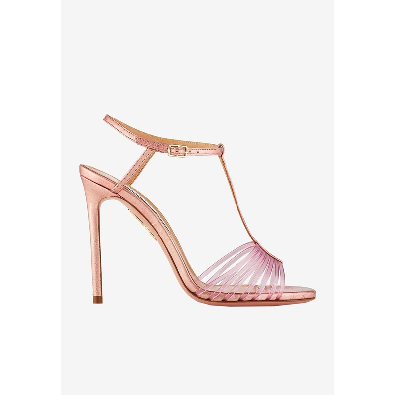 Amore Mio 105 Sandals in Nappa Leather and PVC Pink wshoeseu_EU 35