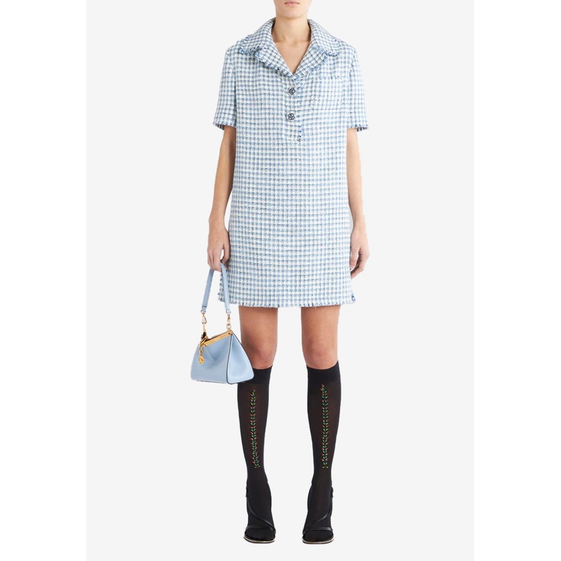 Boucl Mini Shirt Dress Blue wrtwit_IT 38