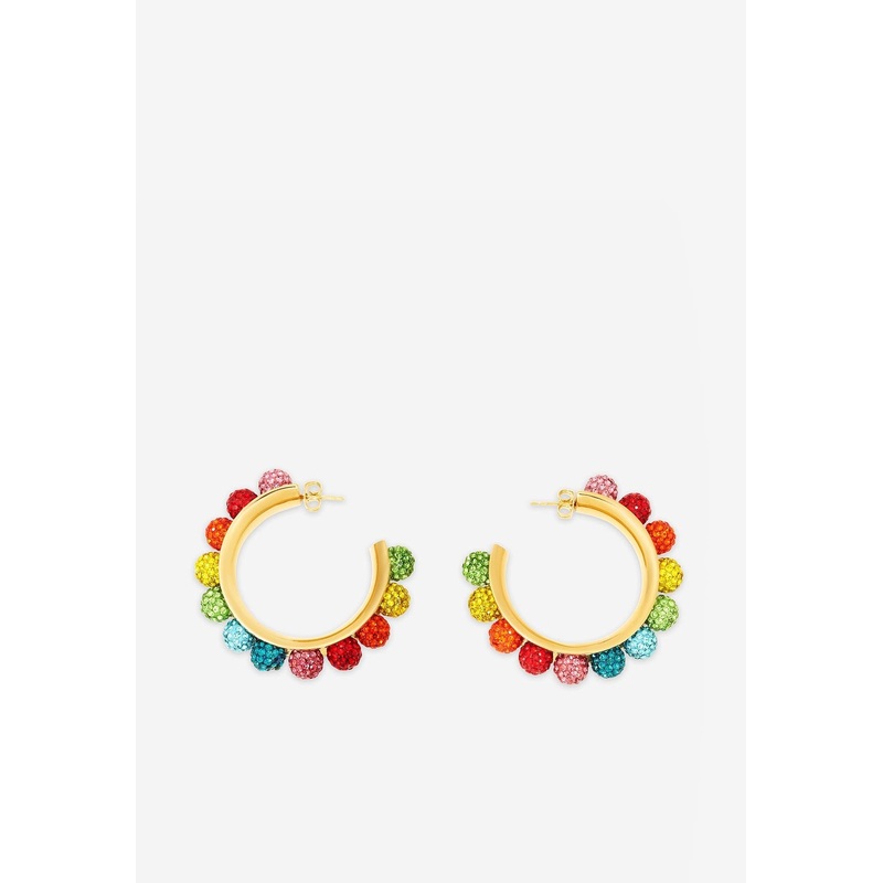 Disco Darling Crystal Embellished Earrings Multicolor Onesize