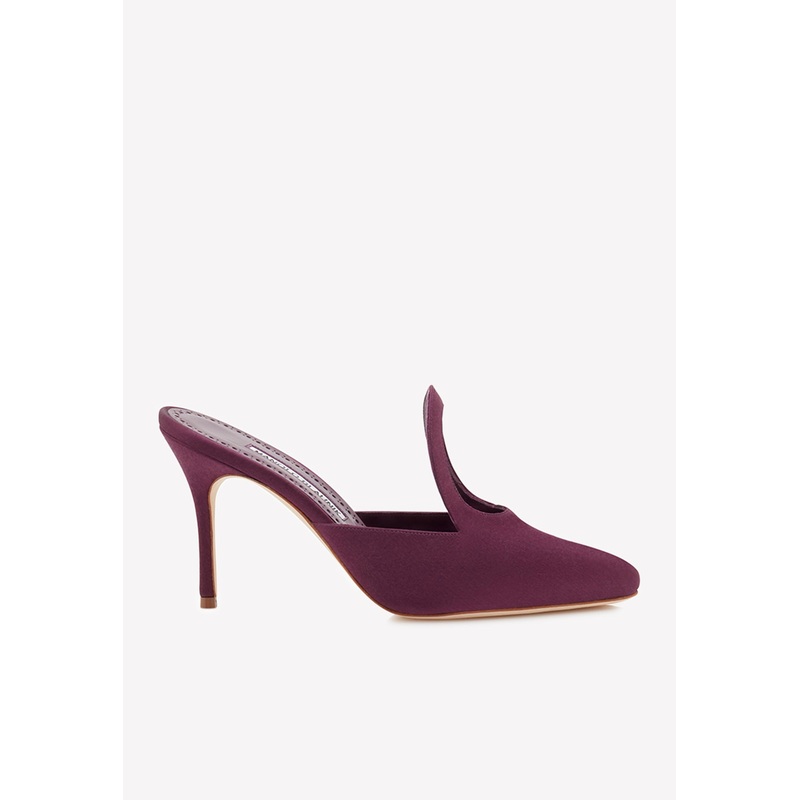 Fugati 90 Cut-Out Satin Mules Purple wshoeseu_EU 36
