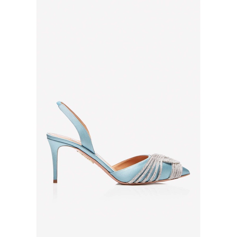 Gatsby 75 Satin Slingback Pumps Baby Blue wshoeseu_EU 37