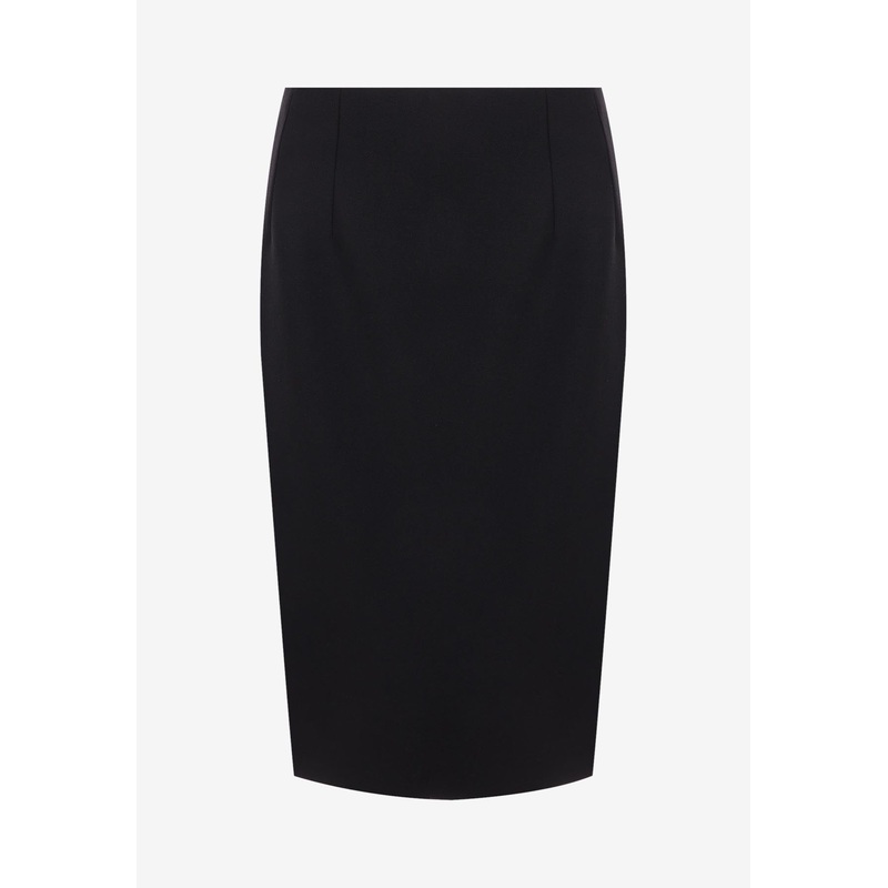 Grain De Poudre Pencil Midi Skirt Black wrtwit_IT 42