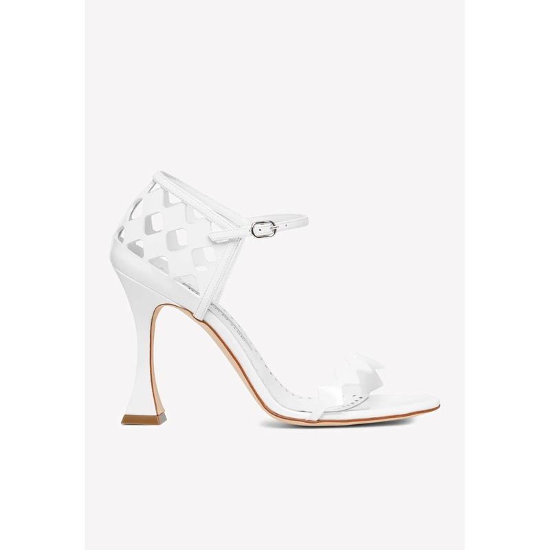Kalun 105 Sandals in Patent Leather White wshoeseu_EU 36