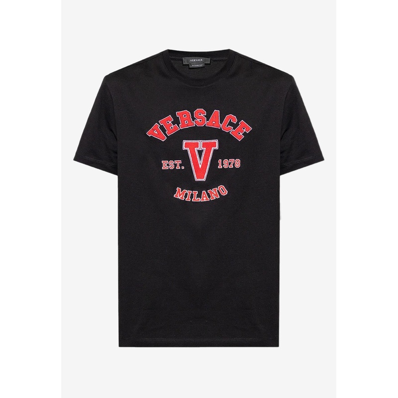 Logo-Embroidered Crewneck T-shirt Black mrtwstd_S