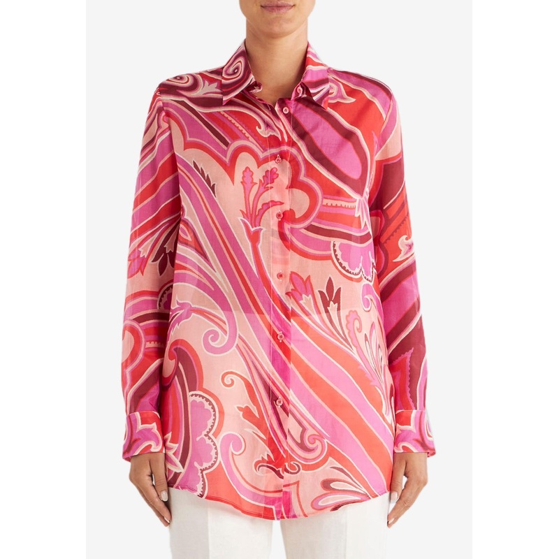 Long-Sleeved Archive Paisley Shirt Pink wrtwit_IT 38