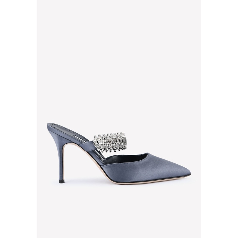 Lutara 90 Crystal-Embellished Mules Gray wshoeseu_EU 35