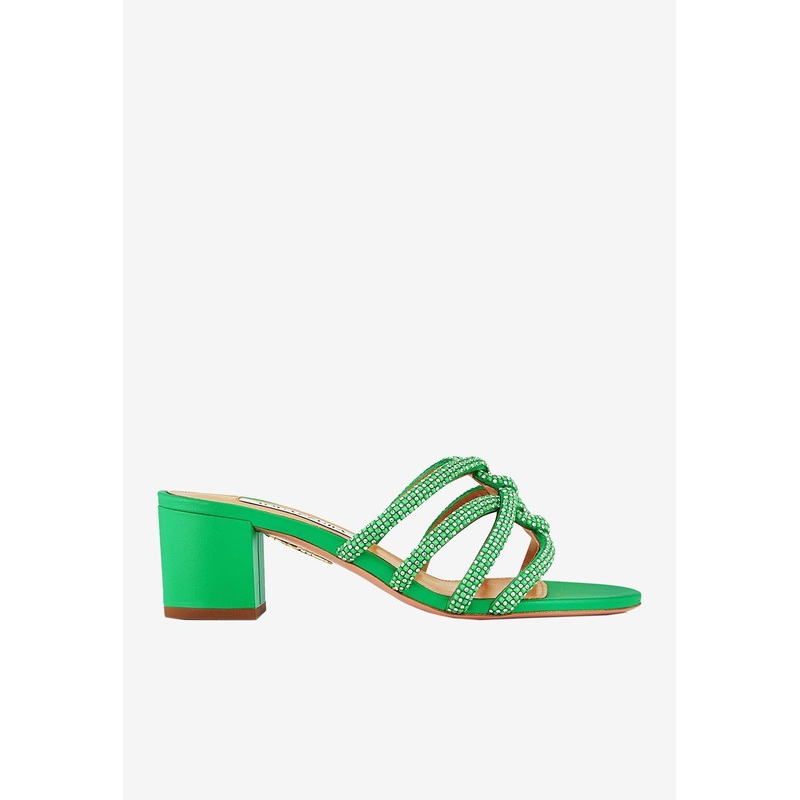 Moondust 50 Crystal Embellished Sandals Green wshoeseu_EU 36