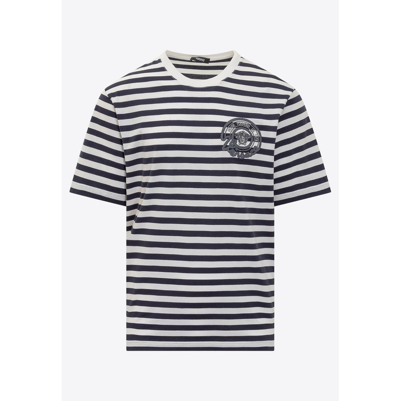 Nautical Stripe Short-Sleeved T-shirt Blue mrtwstd_S