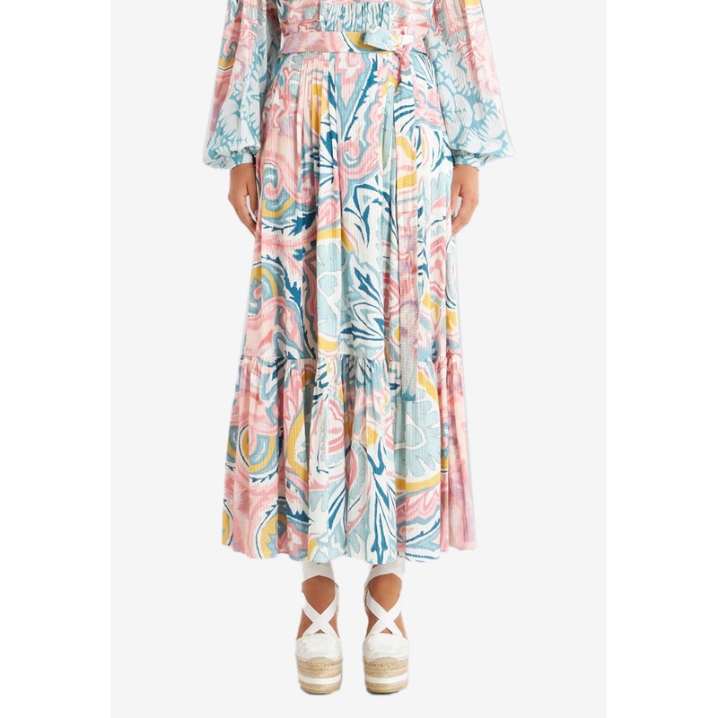 Pleated Midi Skirt Multicolor wrtwit_IT 42