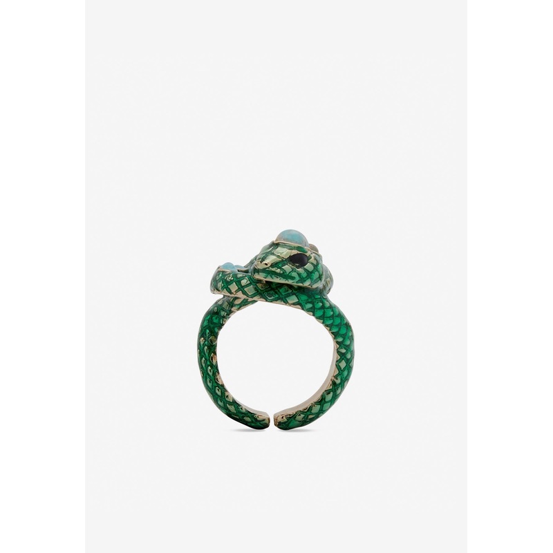 Serpente Crystal Ring Green 11