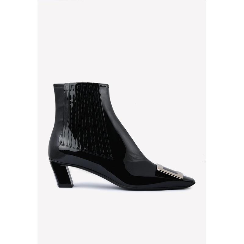 Belle Vivier 45 Chelsea Boots in Patent Leather Black wshoeseu_EU 37