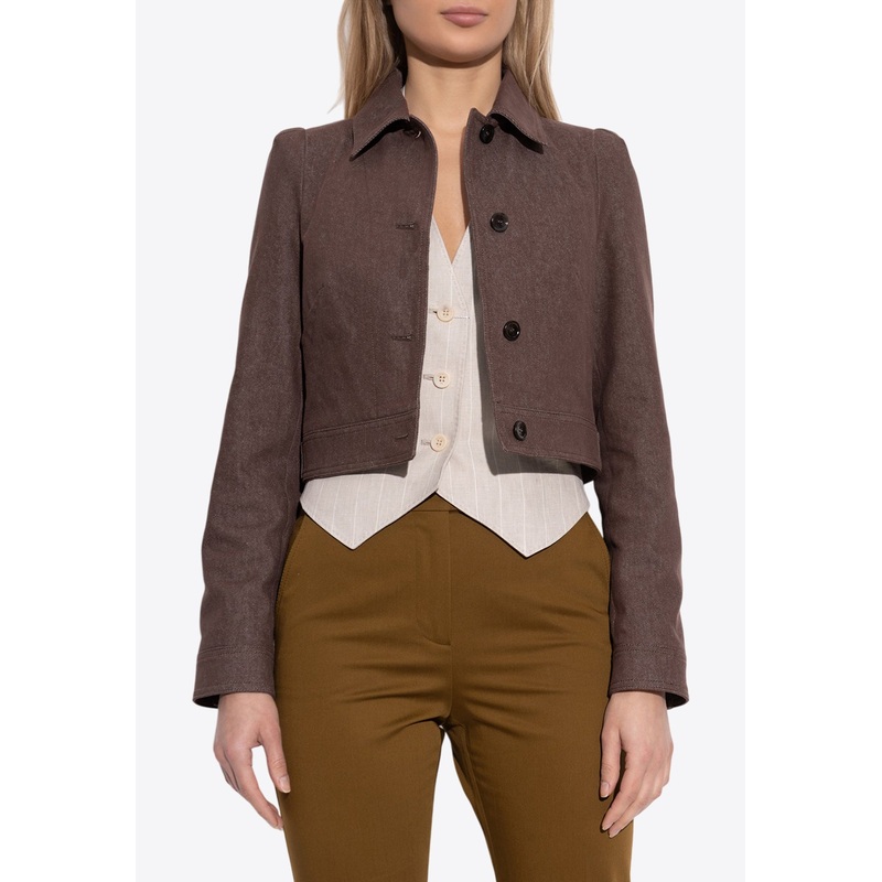 Carpa Cropped Jacket Brown wrtwit_IT 38