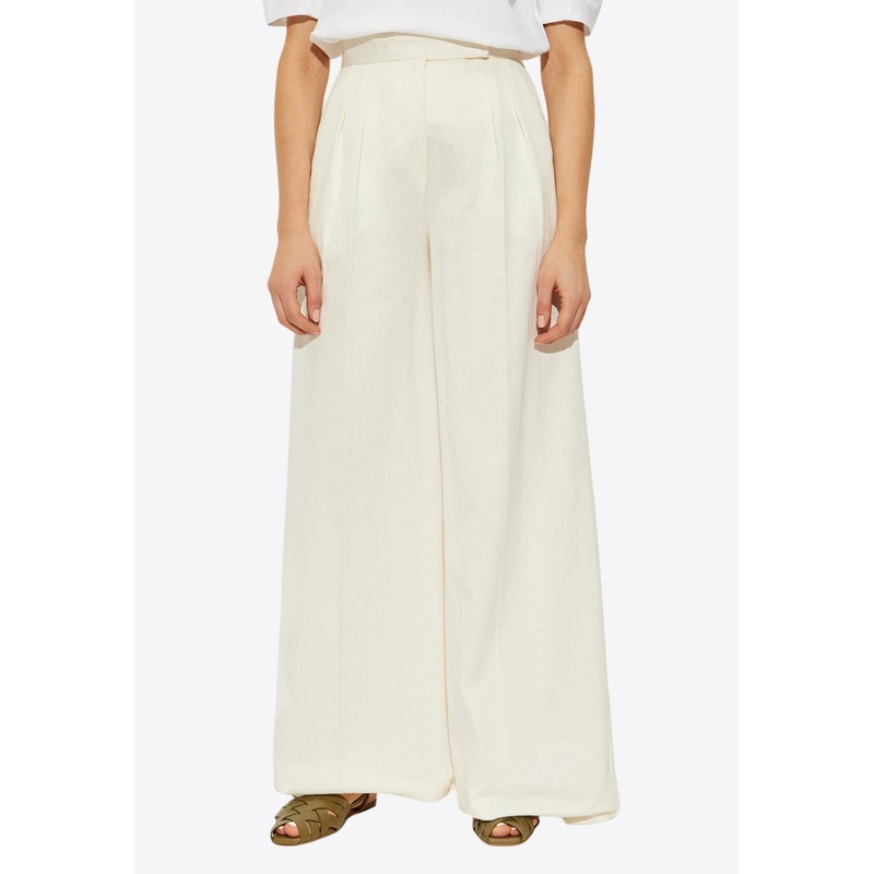 Chenzia Wide-Leg Pants Cream wrtwit_IT 36
