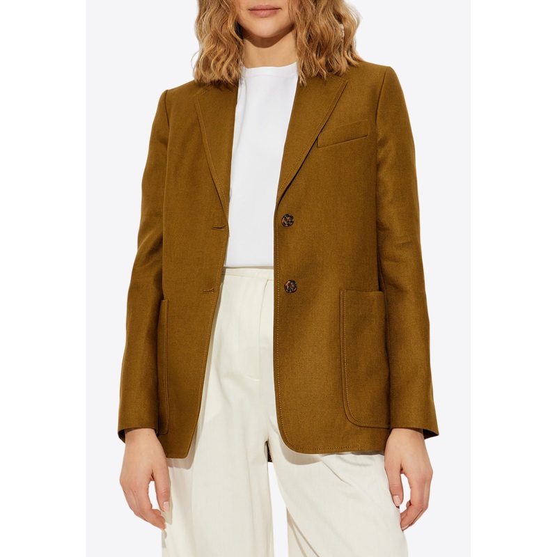 Guglia Single-Breasted Blazer Brown wrtwit_IT 36