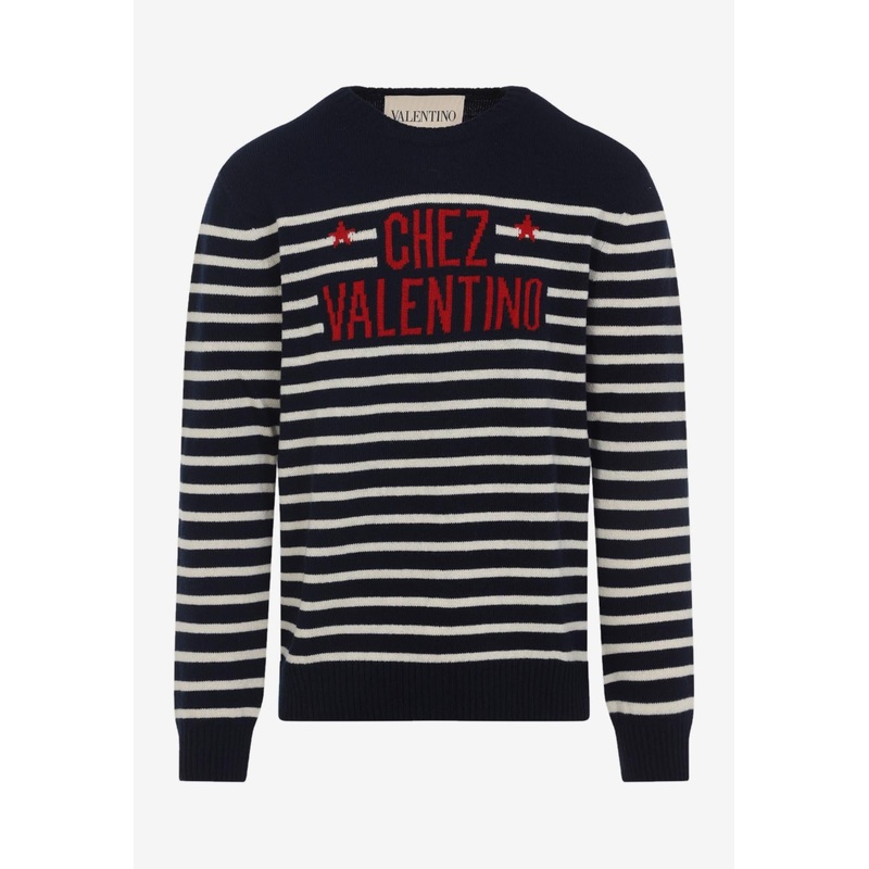Logo Striped Wool Sweater Multicolor mrtwstd_M