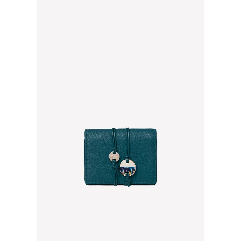 Malou Small Wallet in Calf Leather Emerald Onesize