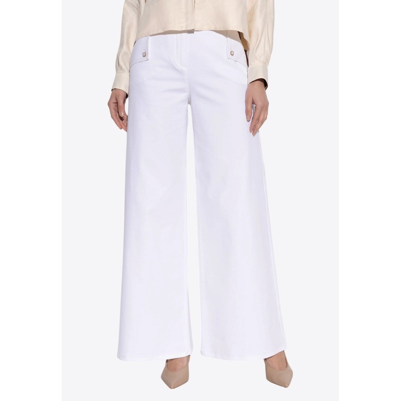 Memore Wide-Leg Pants White wrtwit_IT 36