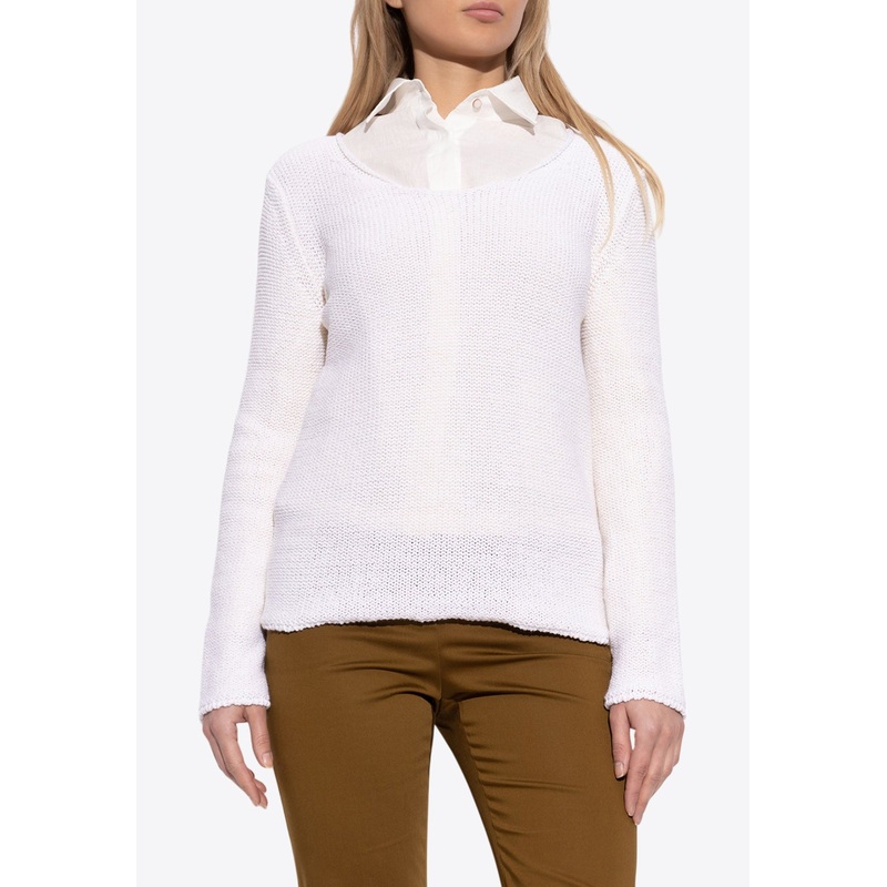 Palazzi Wide Neck Sweater White wrtwstd_S