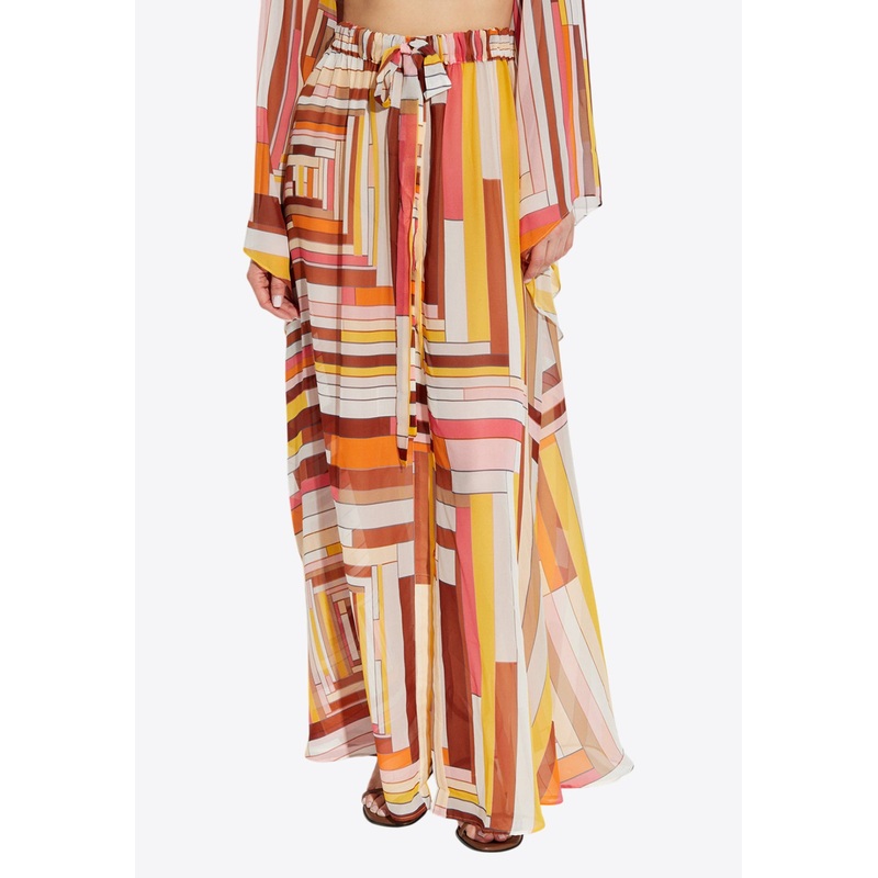Patterned Silk Skirt Multicolor wrtwit_IT 38