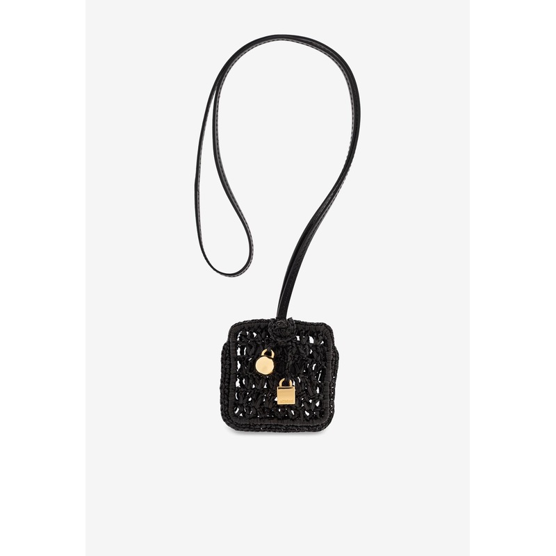 Spiaggia Raffia Wallet Black Onesize