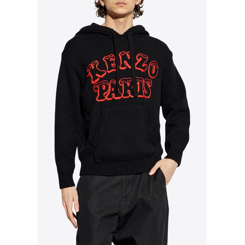 Verdy Marker Intarsia Knit Hooded Sweatshirt Black mrtwstd_S
