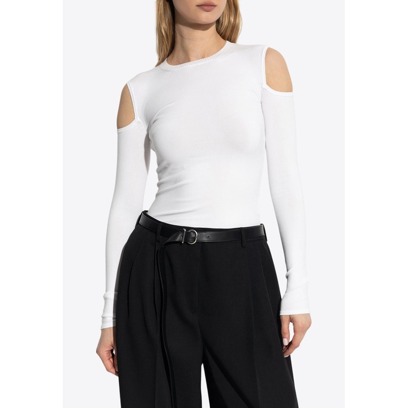 Vik Cold-Shoulders Top White wrtwstd_XS
