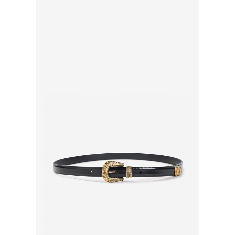VLogo Leather Belt Black 85