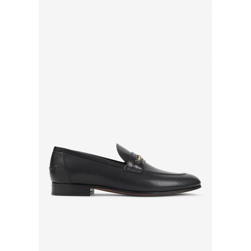 VLogo Leather Loafers Black mshoeseu_EU 41