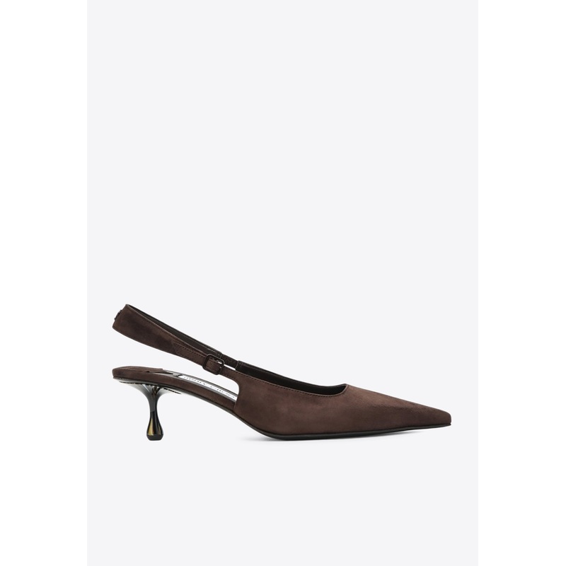 Amel 50 Suede Slingback Pumps Brown wshoeseu_EU 36