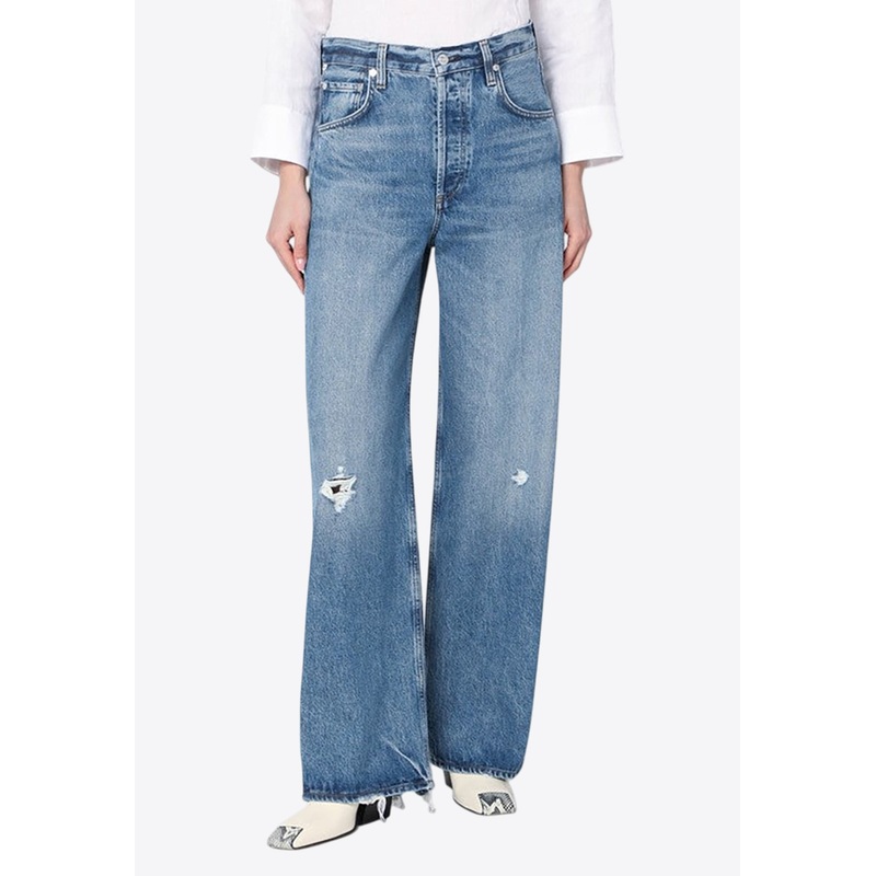 Ayla Raw-Hem Baggy Jeans Blue wrtwbottoms_24