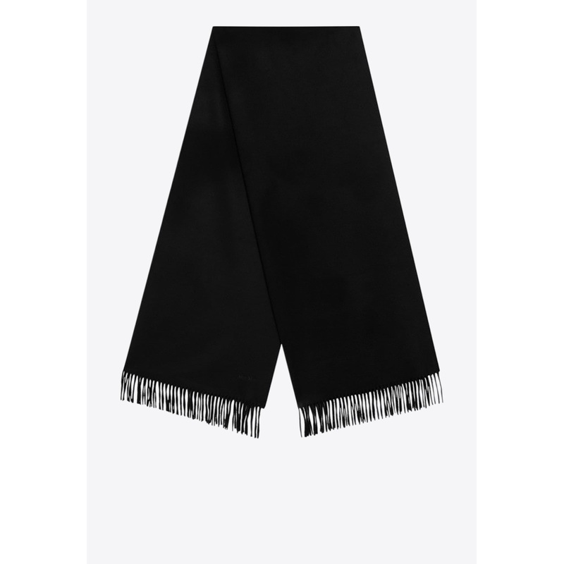 Baci Cashmere Fringed Scarf Black Onesize