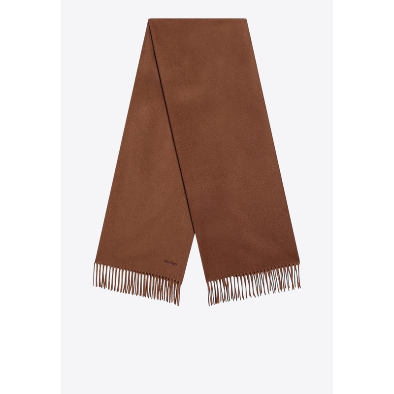 Baci Cashmere Fringed Scarf Brown Onesize