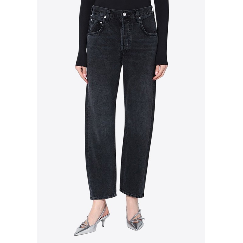 Dahlia Bow-Leg Jeans Black wrtwbottoms_24