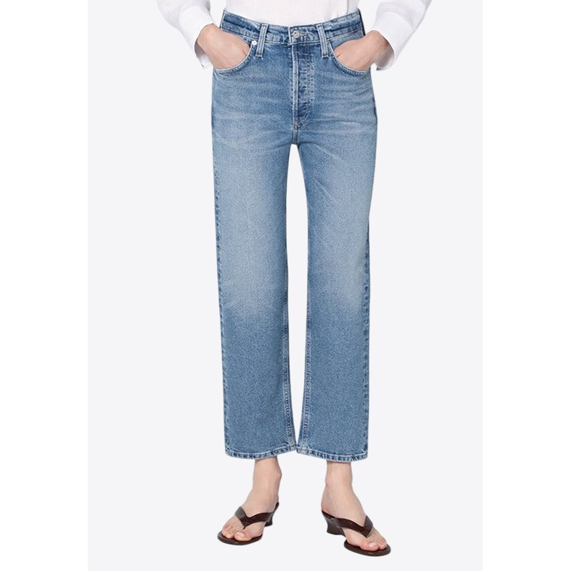 Delfina Classic High-Rise Jeans Blue wrtwbottoms_24