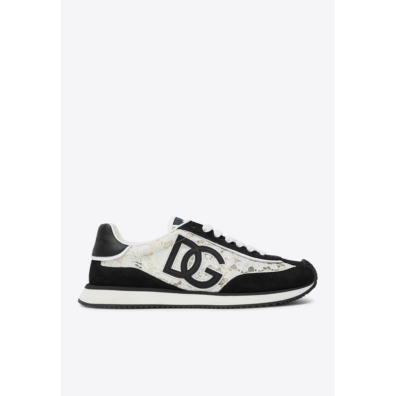 DG Cushion Mesh and Suede Low-Top Sneakers Monochrome wshoeseu_EU 36