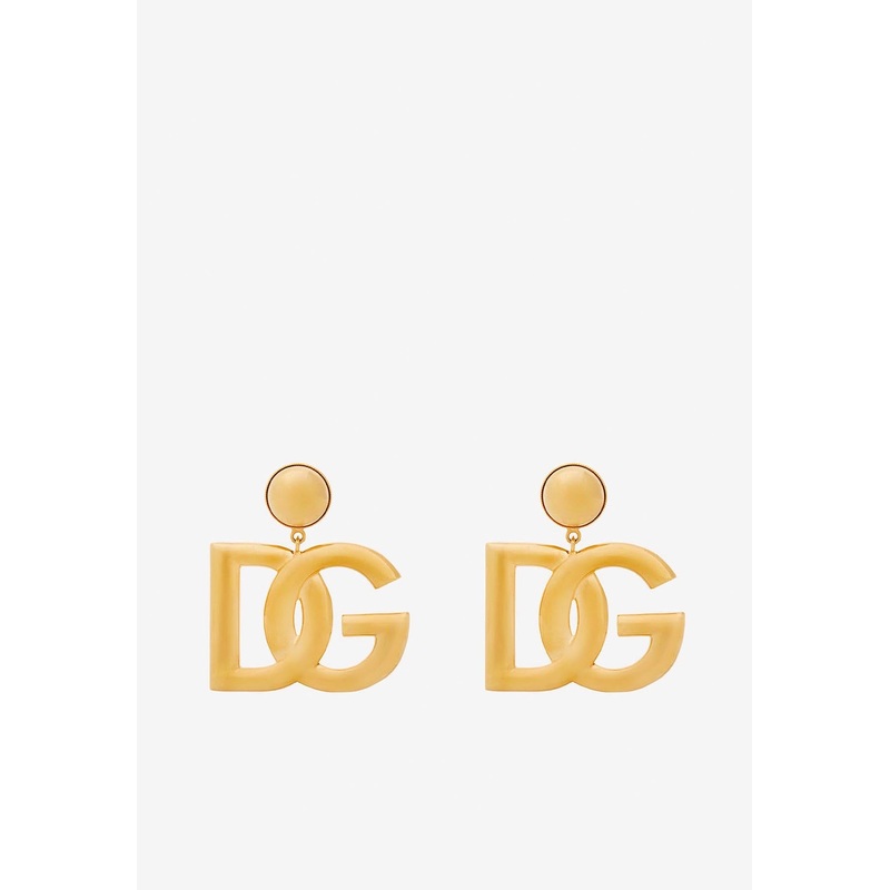 DG Logo Clip-On Earrings Gold Onesize