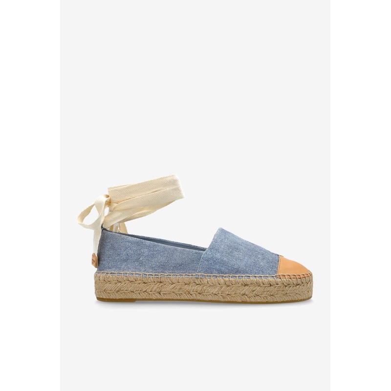 Ines Wraparound Denim Espadrilles Blue wshoesus_US 7