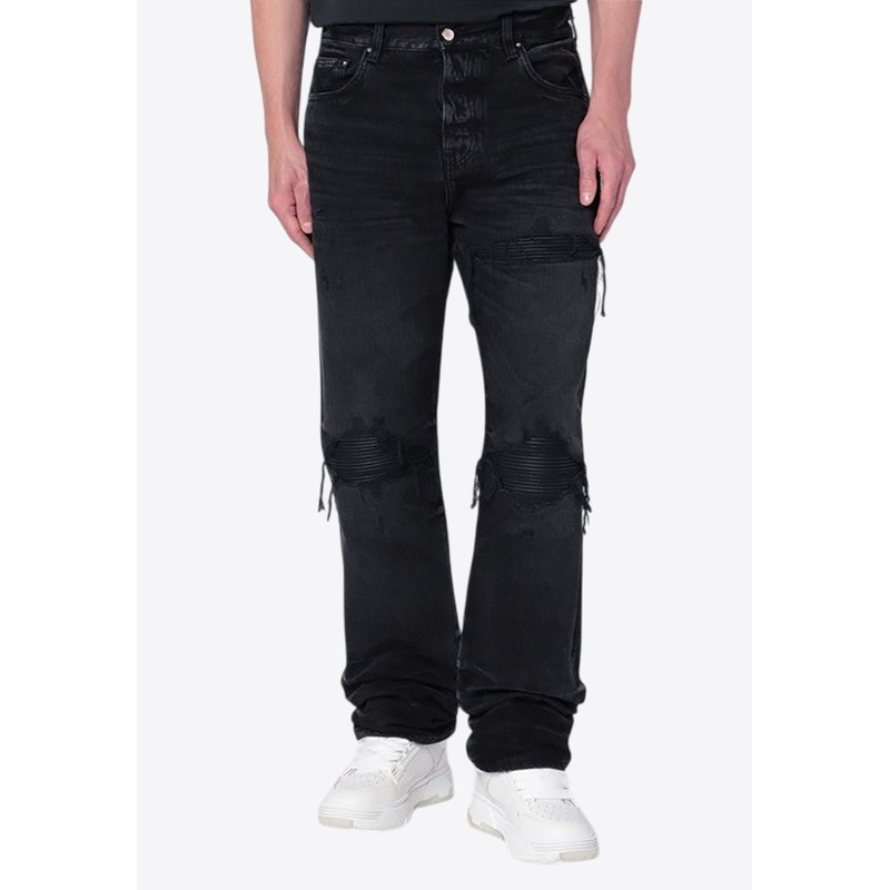 MX1 Distressed Straight-Leg Jeans Black mrtwbottoms_32
