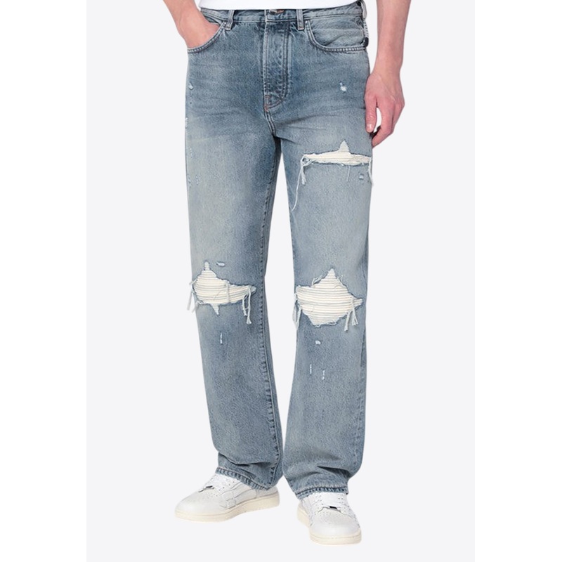 MX1 Straight-Leg Ripped Jeans Blue mrtwbottoms_31