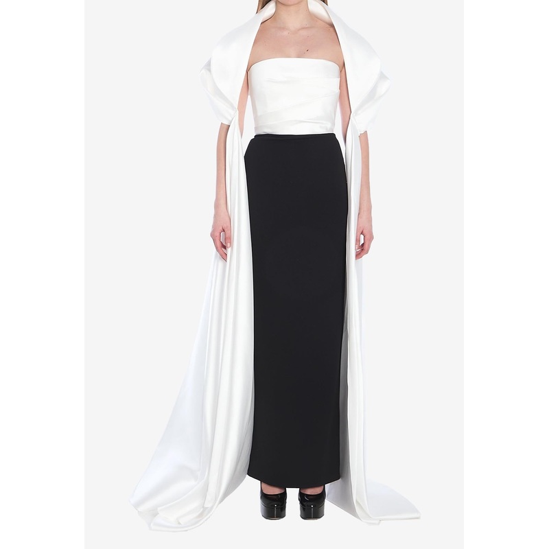 Vera Gown with Stole Monochrome wrtwuk_UK 8