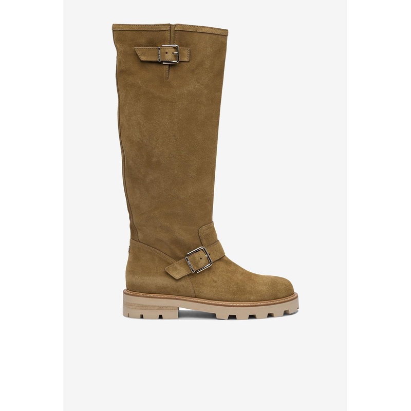 Biker II Knee-High Suede Boots Camel wshoeseu_EU 40
