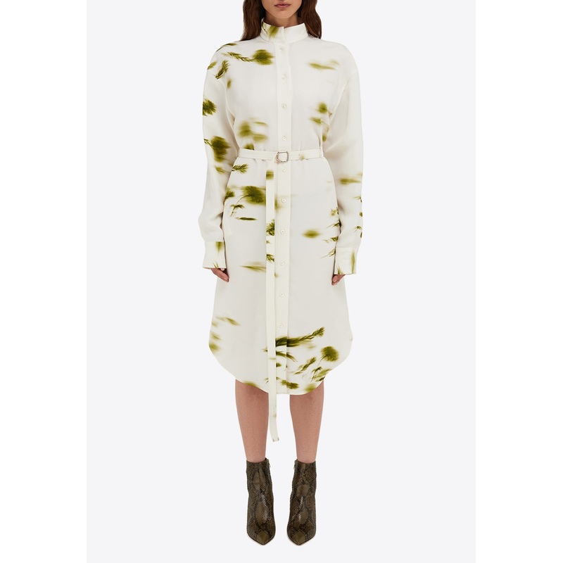 Blossom Print Midi Shirt Dress Multicolor wrtwit_IT 38
